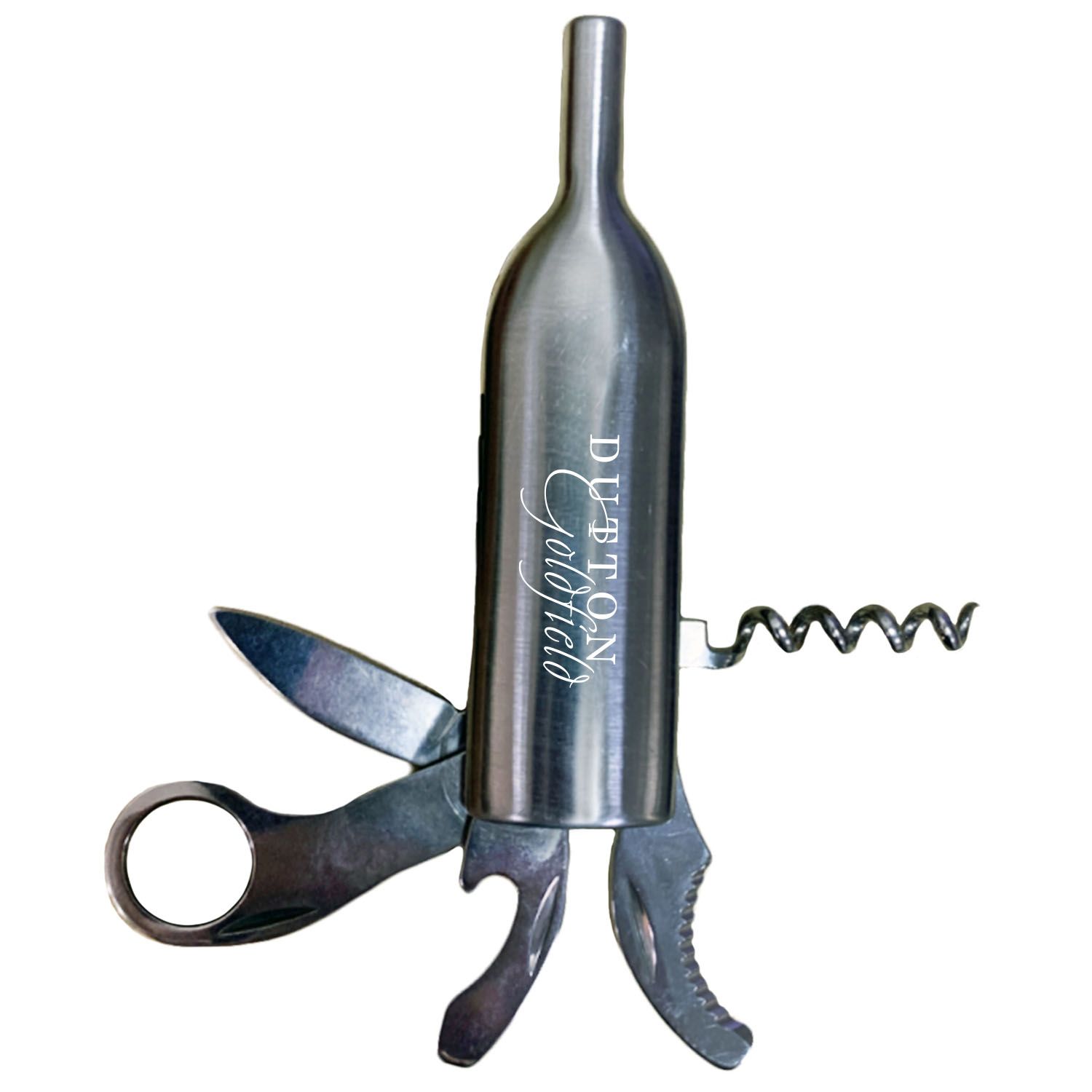 Wine Bottle Shaped Multi-Tool Bottle Opener — view 1 of 2