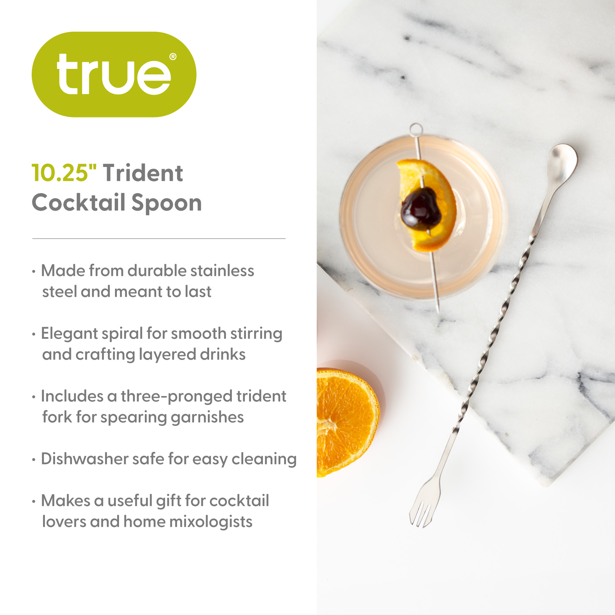 True® Trident™ Cocktail Spoon 7