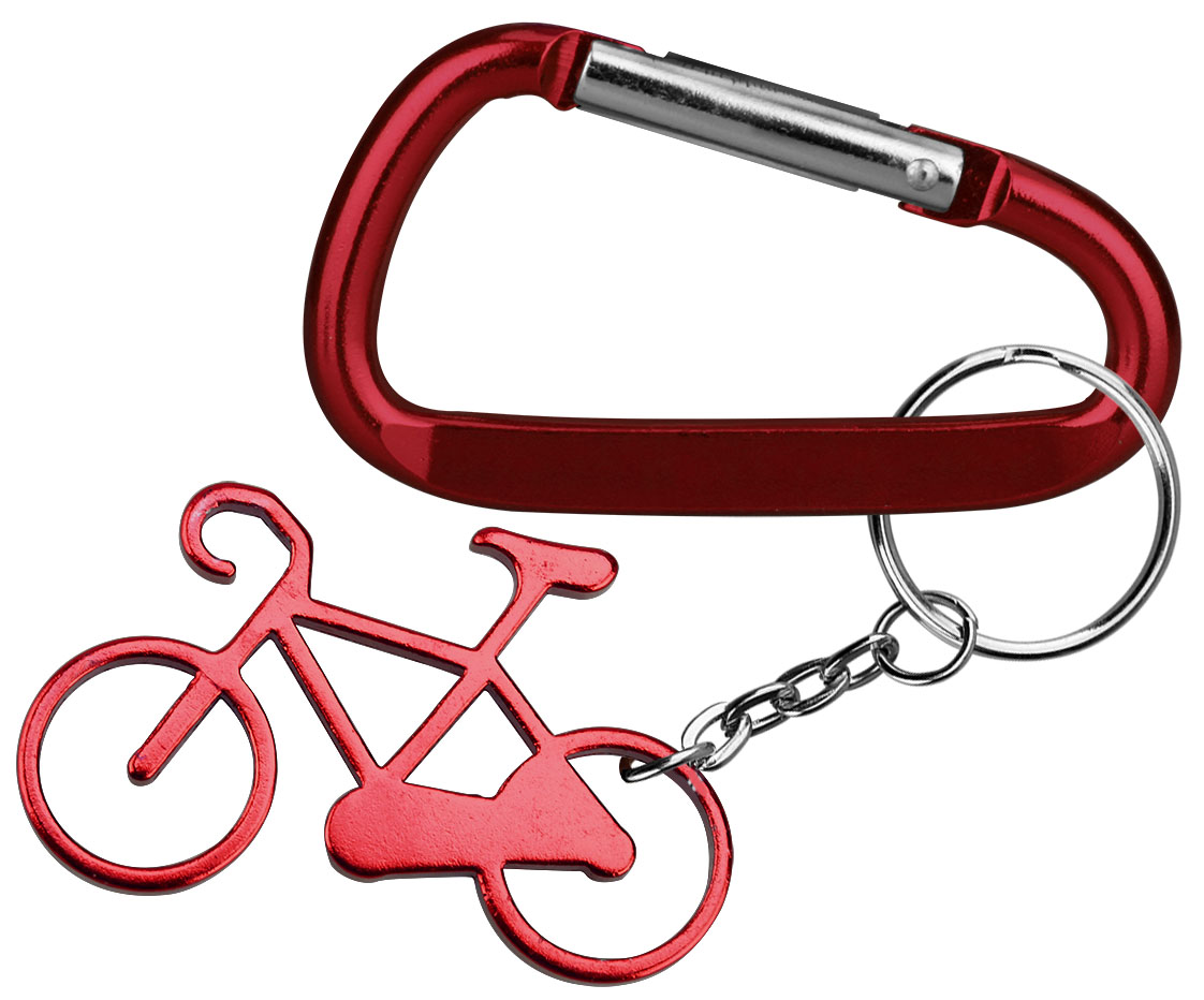 Bicycle shape bottle opener with key chain and carabiner 5