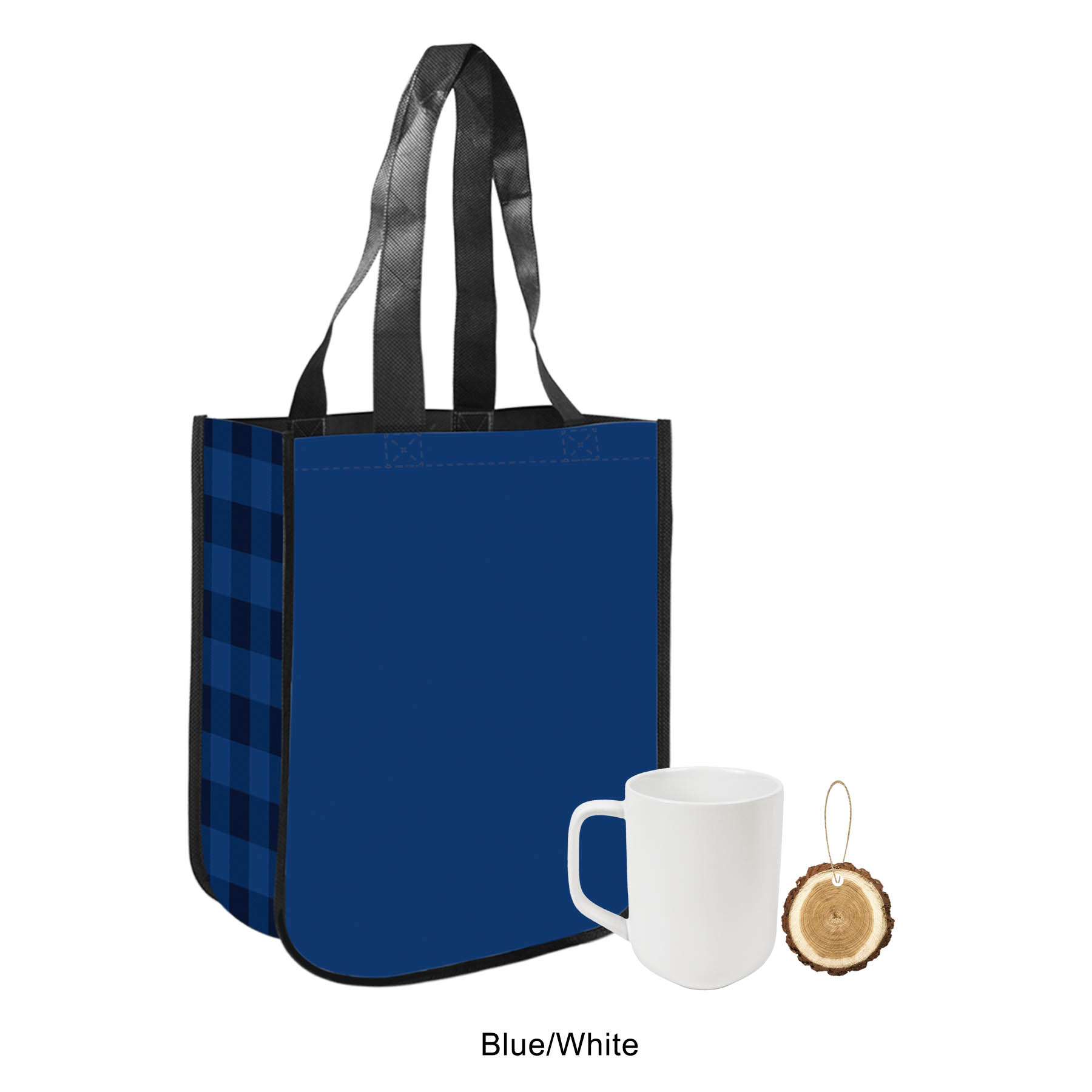 Buffalo Plaid Christmas 3" Trunk Design Ornament Gift Set 6