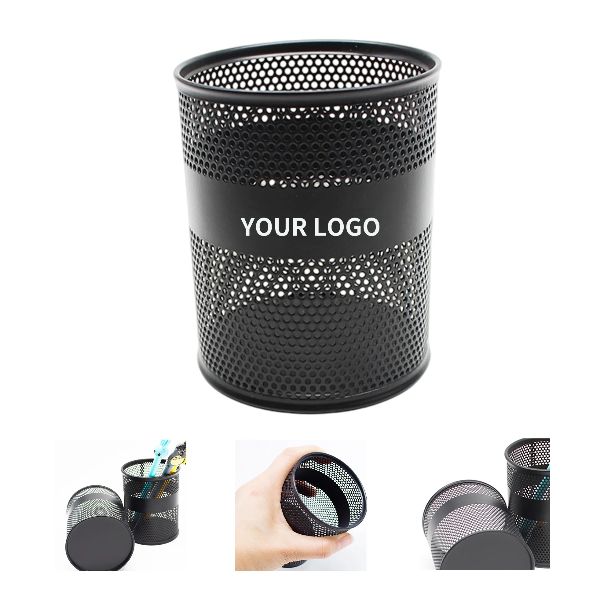 Iron Mesh Pen Stand with Custom Logo 2