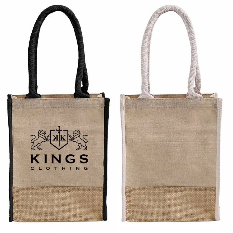 Belmont Jute Book Tote Bag 3