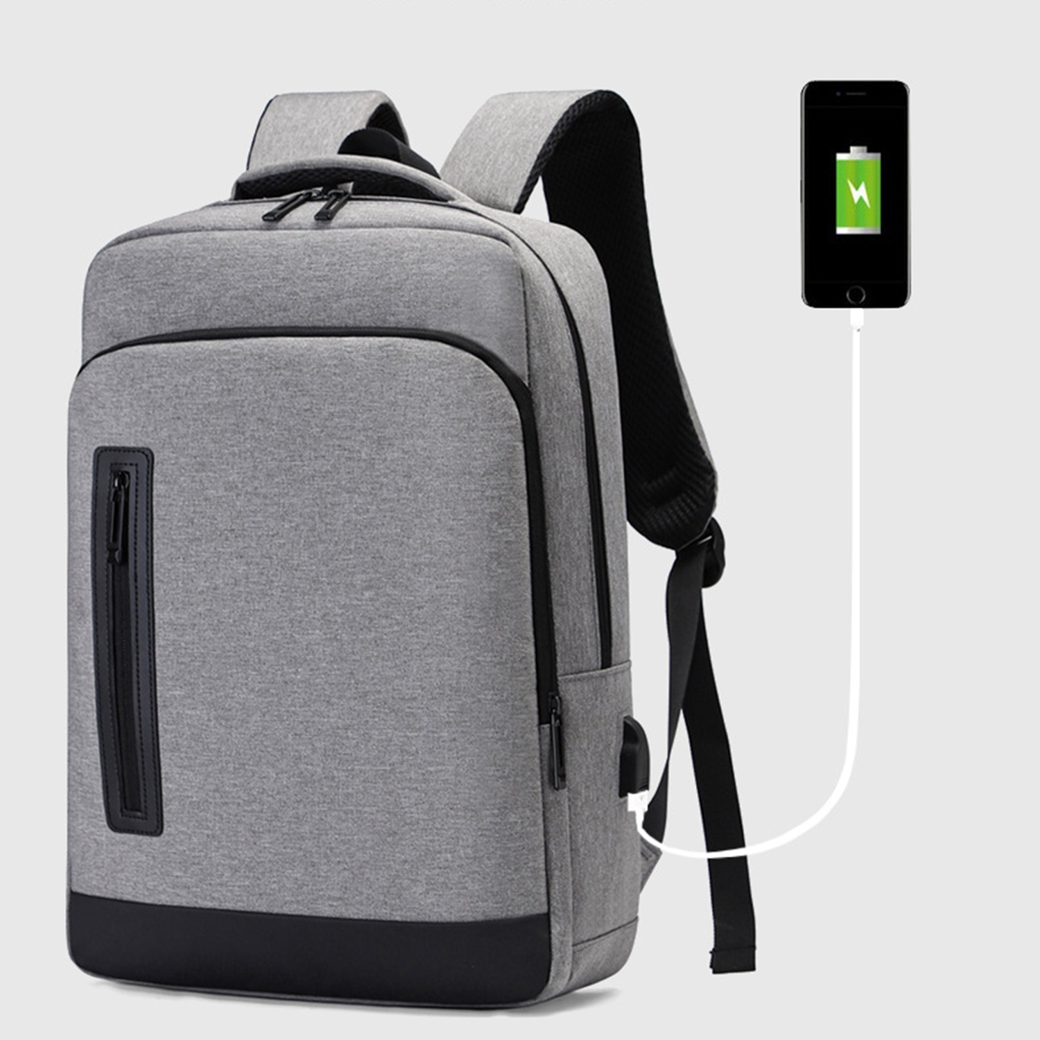 Oxford Travel Laptop Backpack W/ USB Charging Port 4