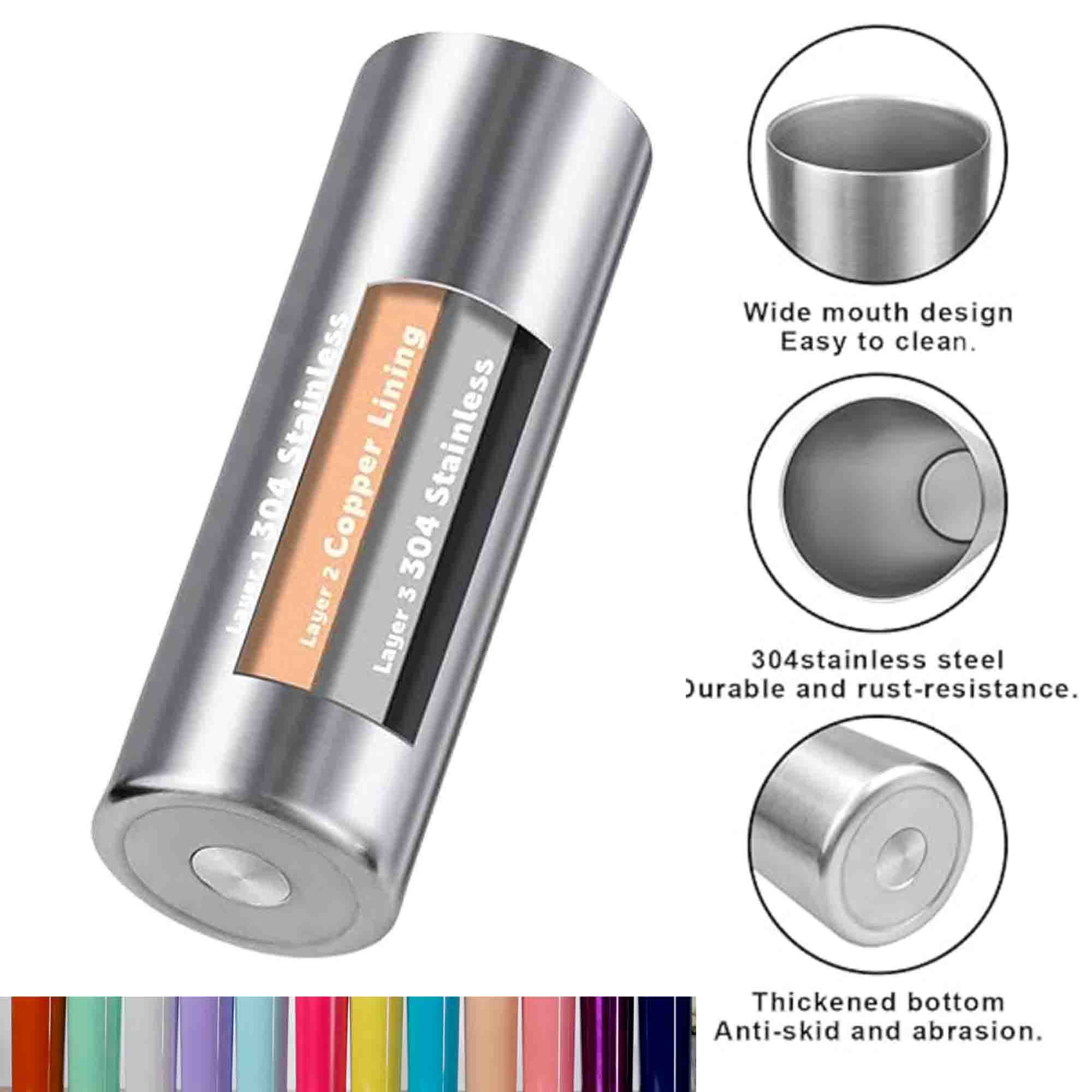 20 oz Slim Rubberized Tumbler With Spill Reduction Straw 2