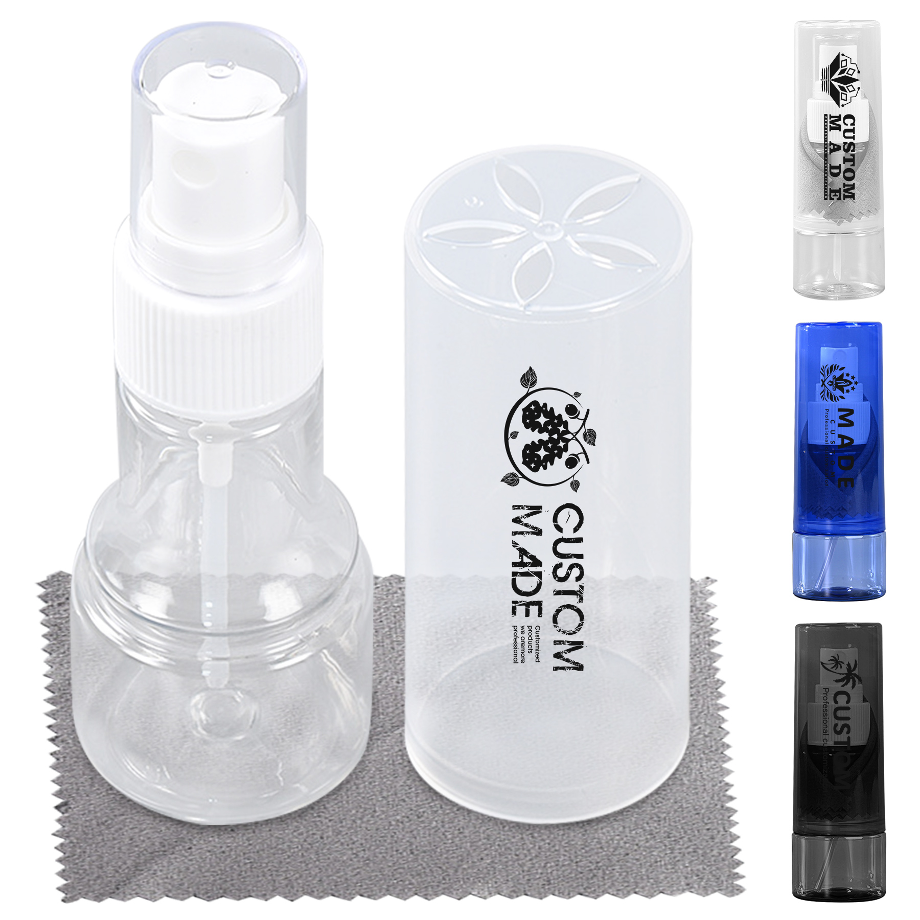 1oz Spray Cleaning Bottle Set With Liquid 3