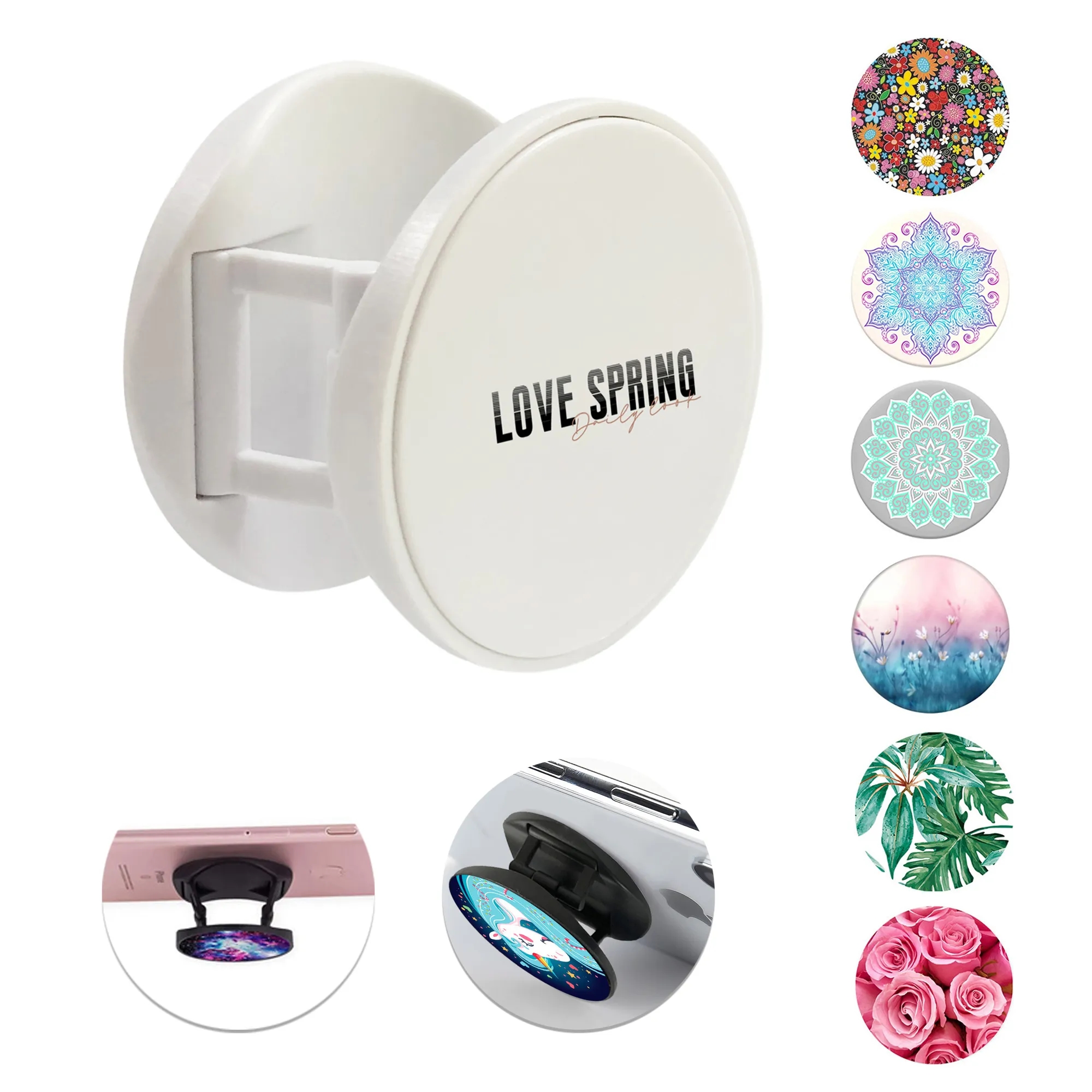 Round foldable phone stand