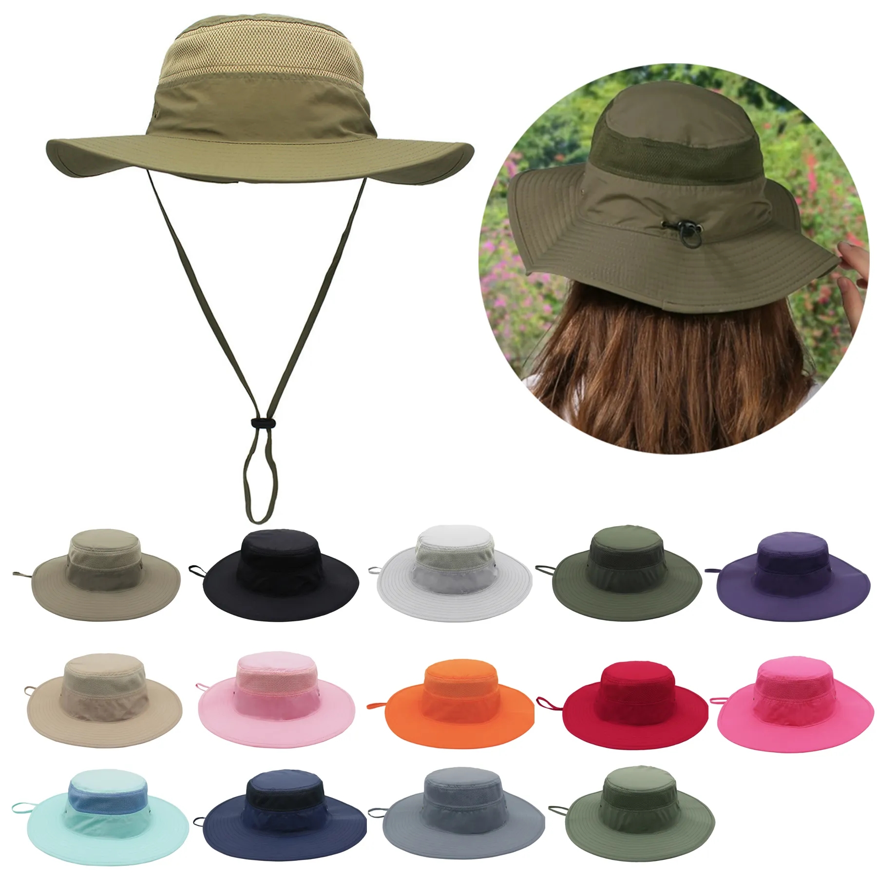 Nylon Fishing Hat Sun Visor Cap MOQ50 7