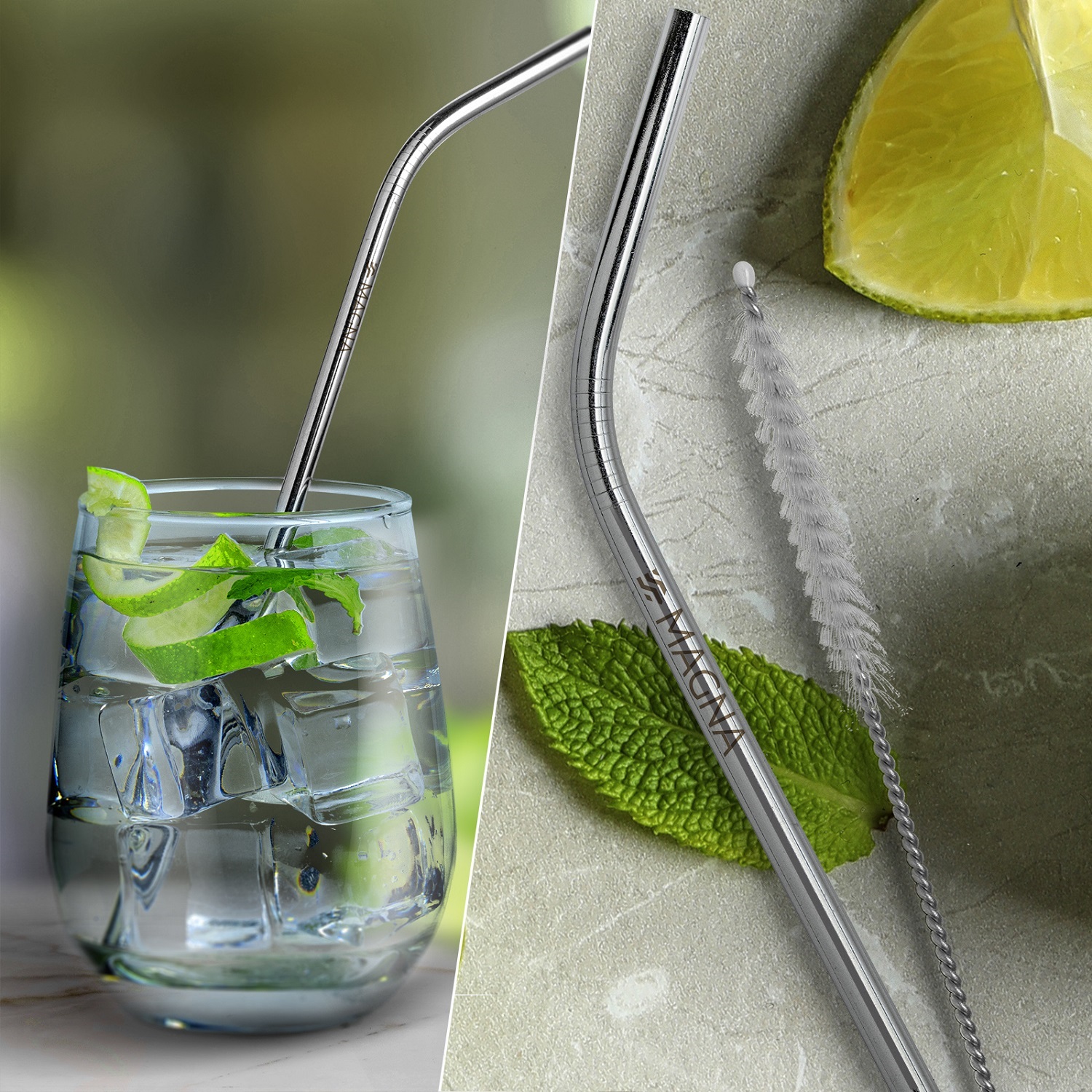 Bent Stainless Steel Straws: Individually sold in Silver-Mixie