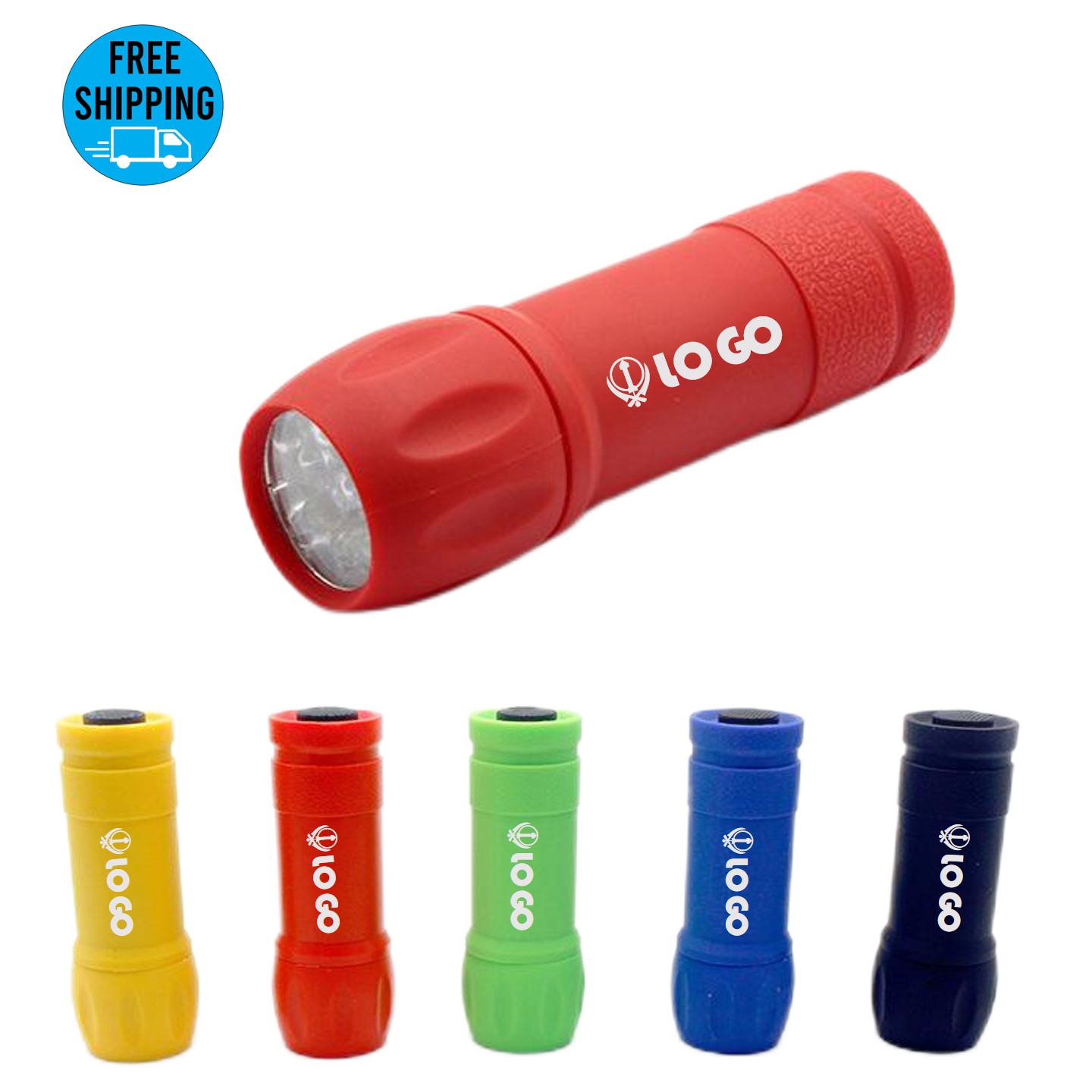 9 LED Handheld Flashlights with lanyards 2