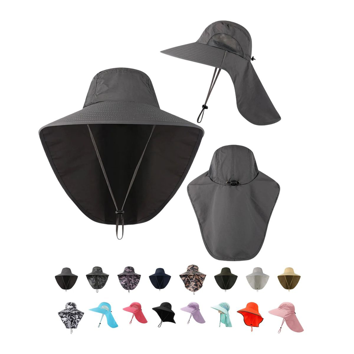 UPF 50+ Hiking Hat with Adjustable Drawstring 12