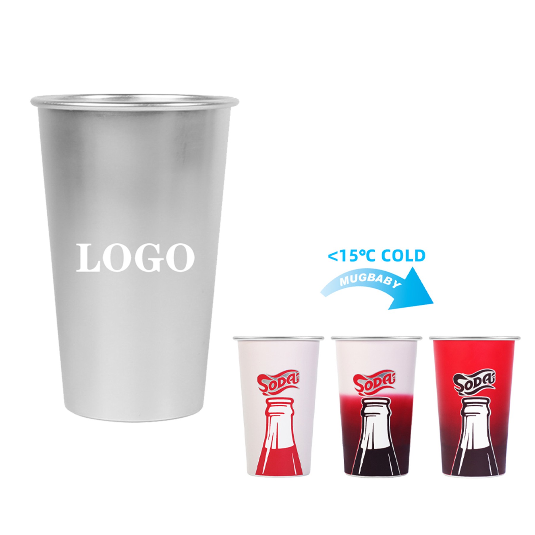 16Oz Cold Change Beer Aluminum Cups 2