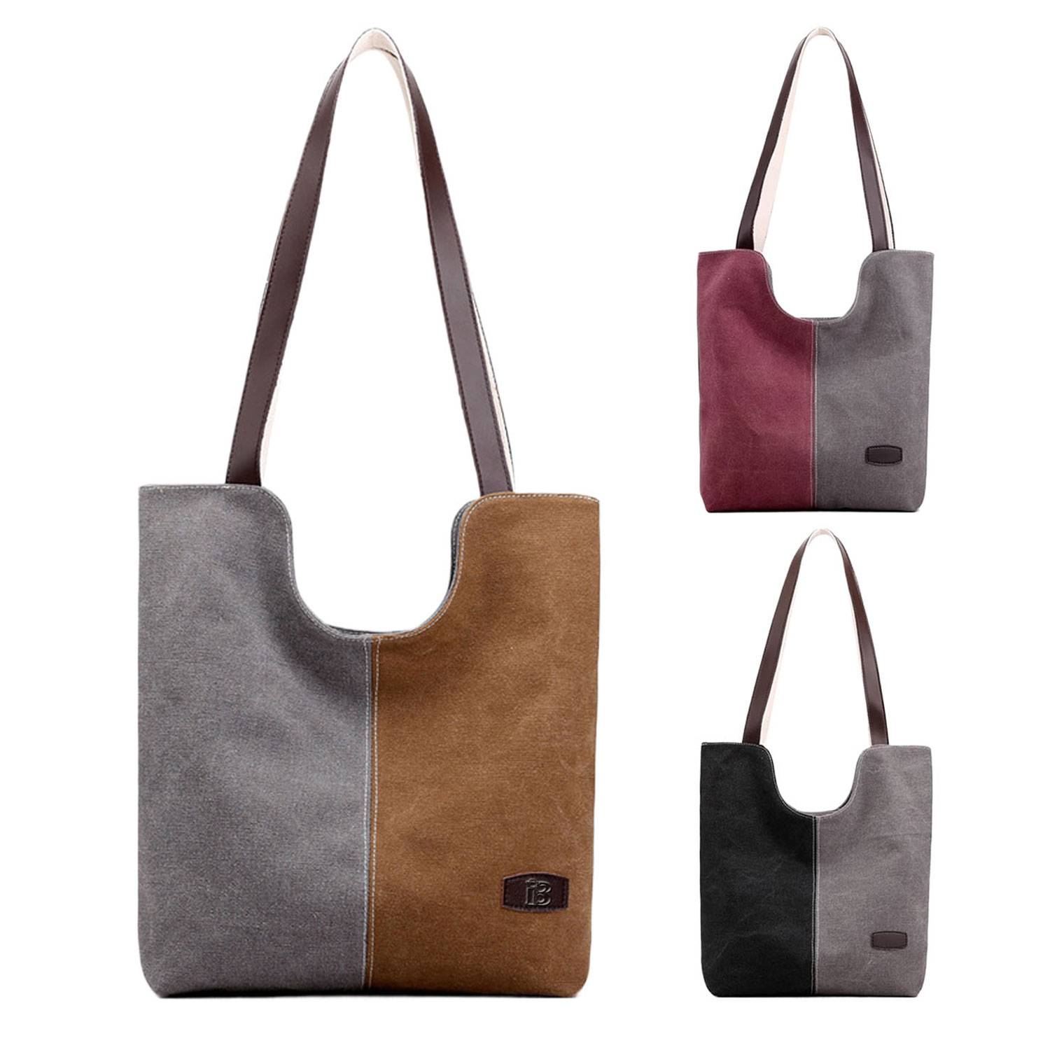 Canvas Hobo Tote Bag, custom tote bag with logo imprint 1