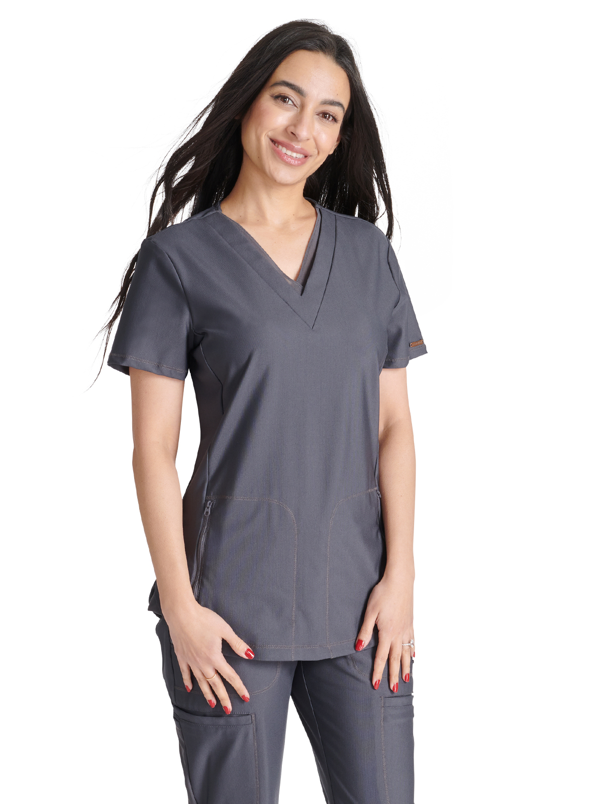 Cherokee - Form - Women's 2-Pocket Contemporary V-Neck Top 5