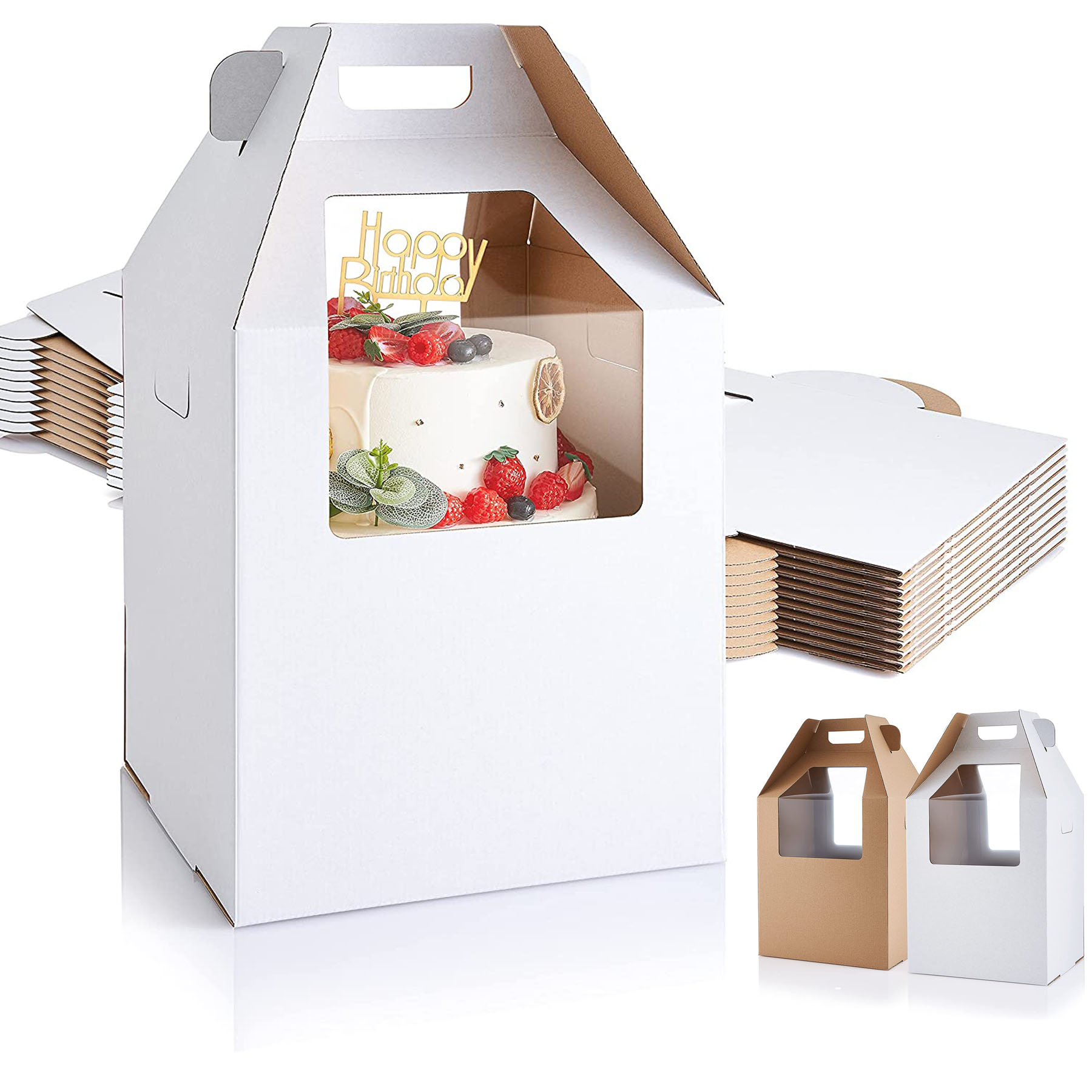 12 x12 x14 InchesTall Cake Boxes with Window 1
