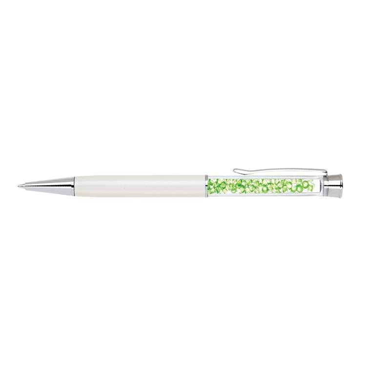 Elegant brass pen with matching crystals and barrel colors 9