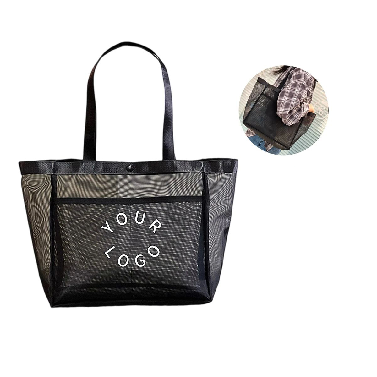 Lightweight Nylon Tote with Full Color Logo 2