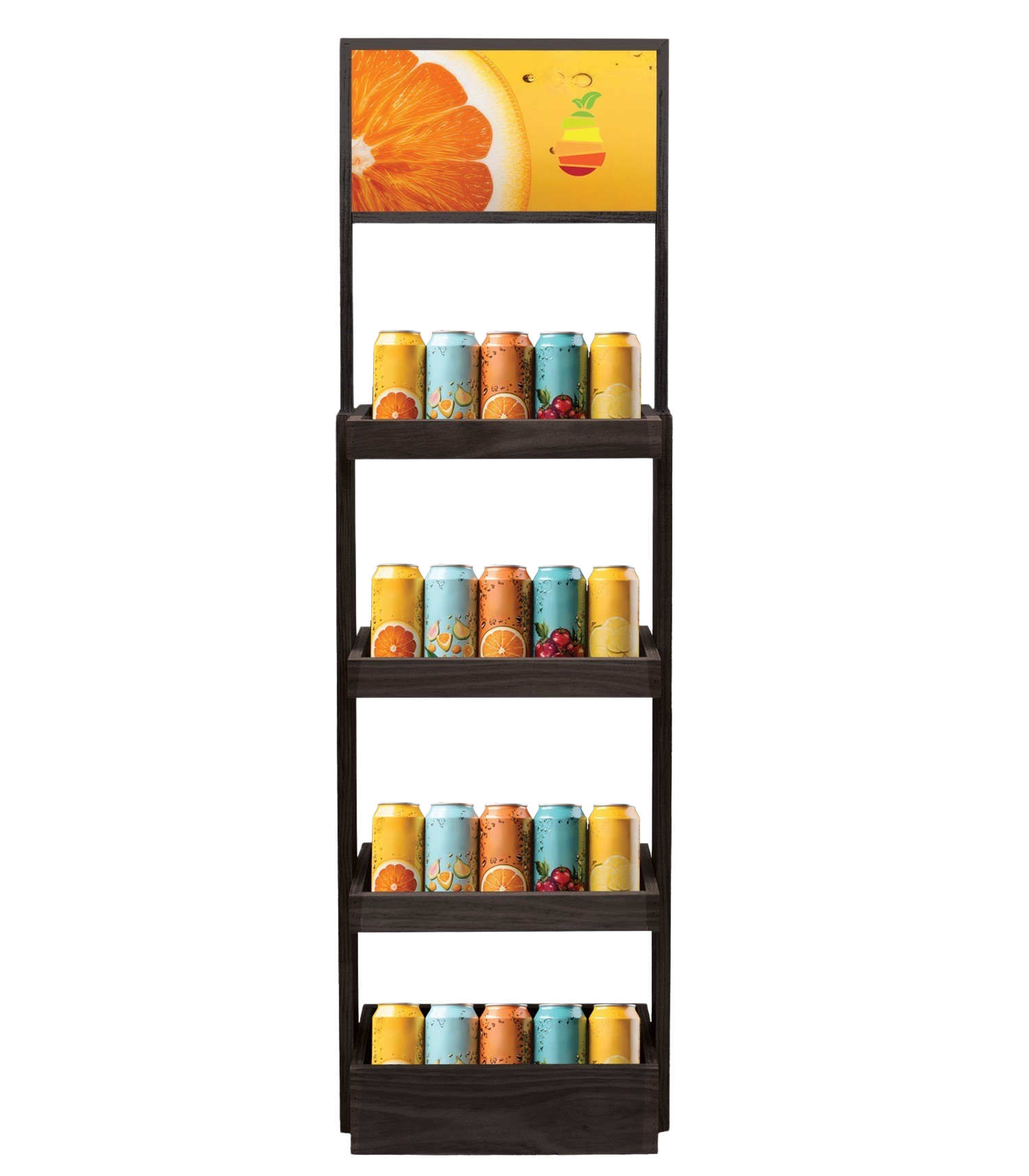 4-Shelf Wood Display Stand 4