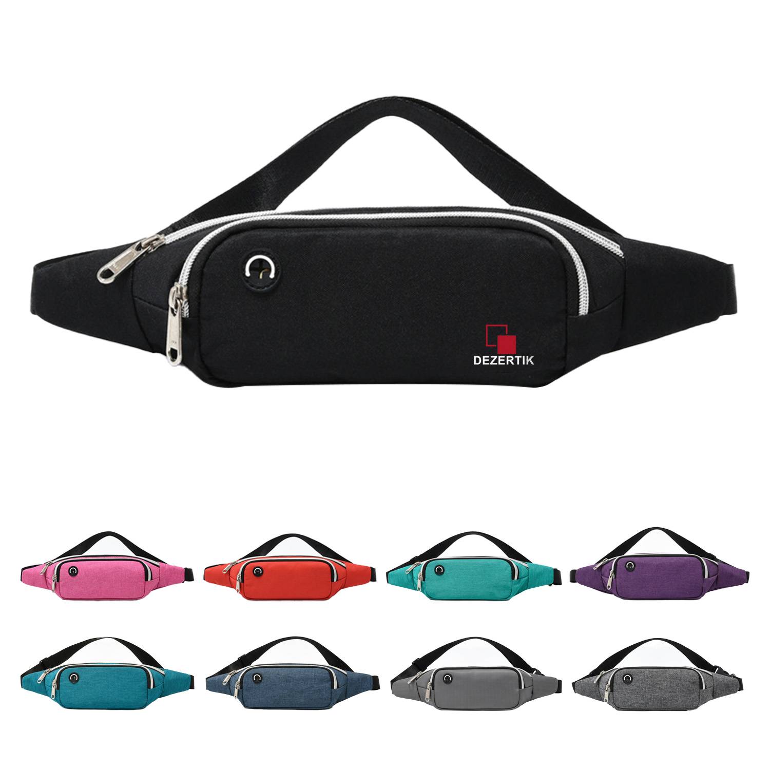 Oxford Sports Fanny Pack Belt Bag With Earphone Port 2