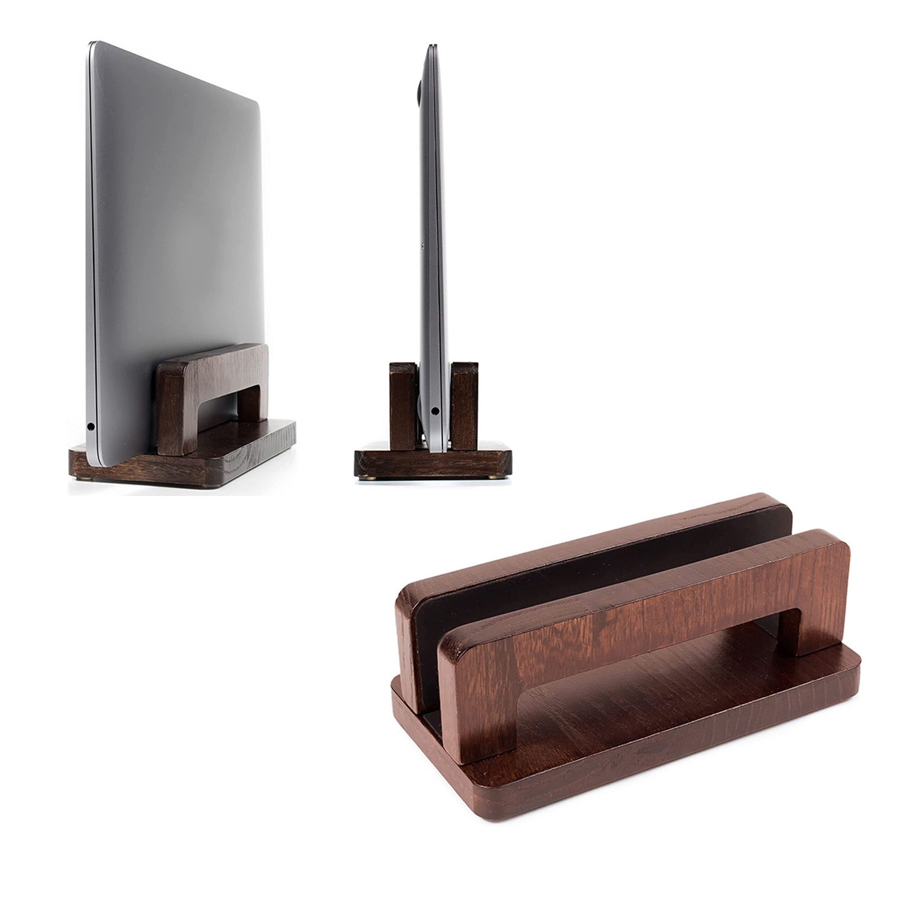 Wood Vertical Laptop Stand 3