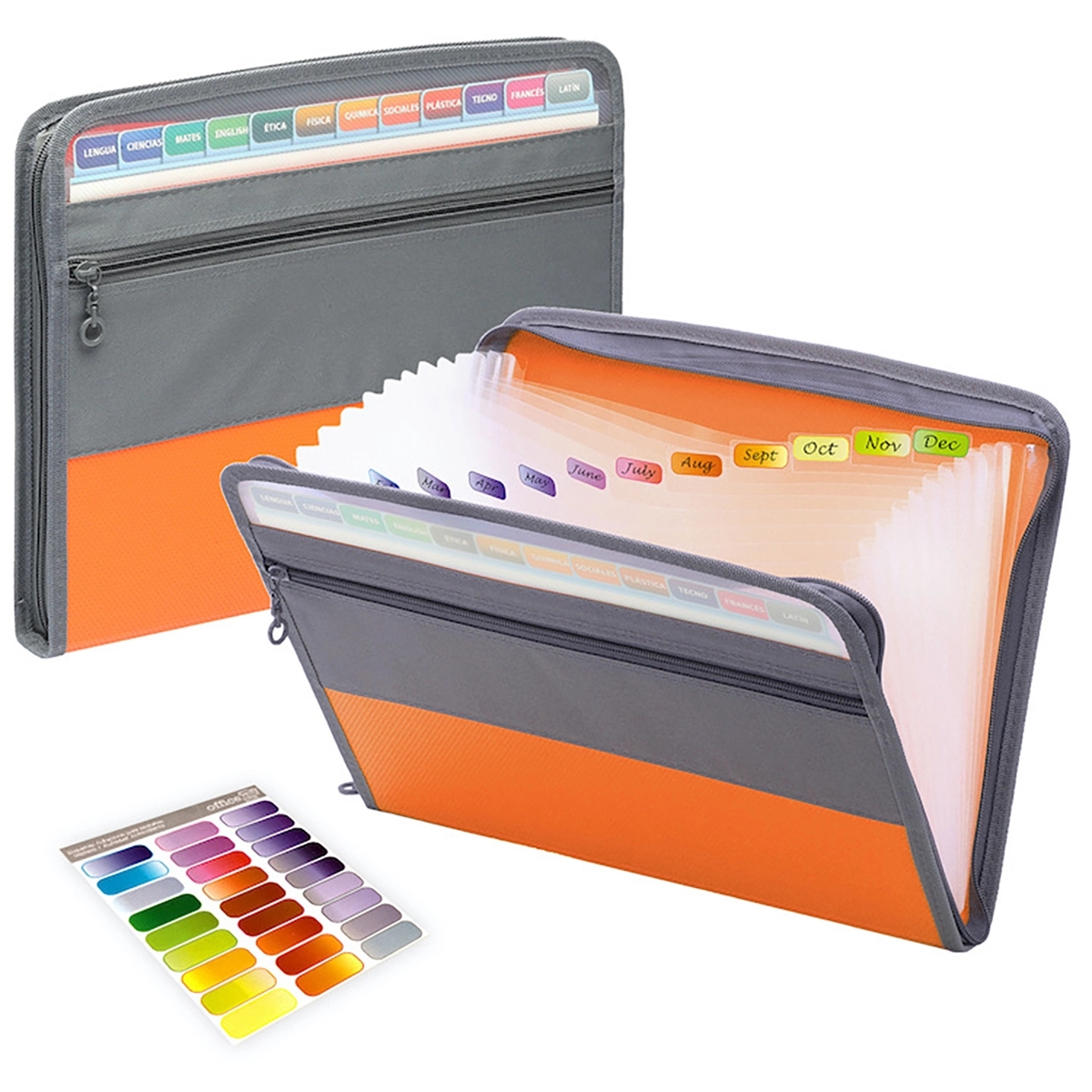 Expanding Accordion File Folder with Zipper Closure 6