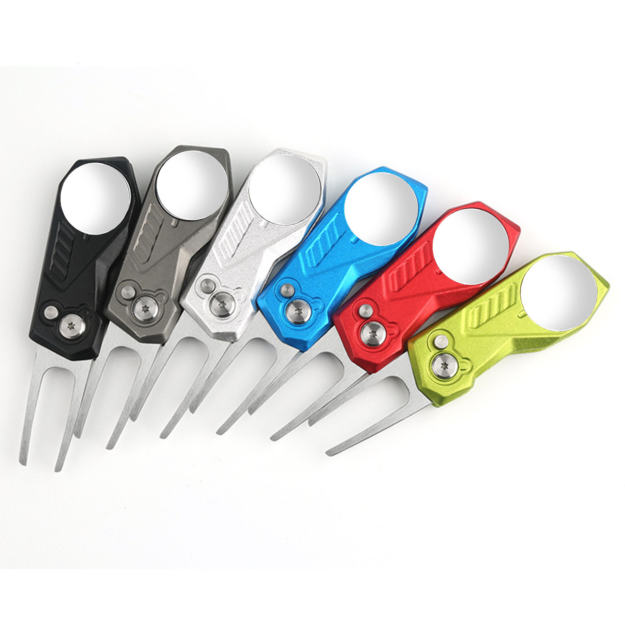 Foldable Pop-up Button Golf Divot Repair Tool 5