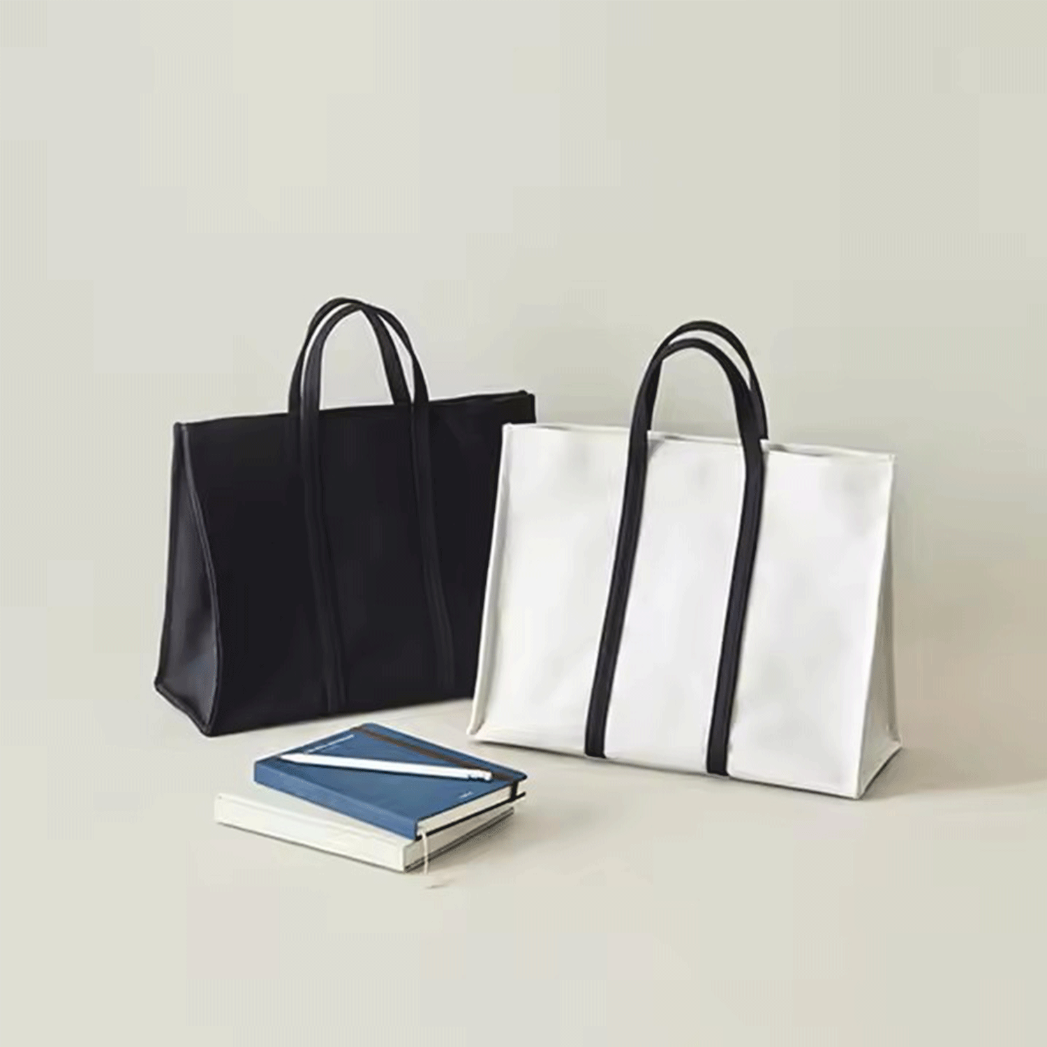 Eco-friendly spacious daily use Cotton Canvas Tote Handbag, custom tote bag with logo imprint 2