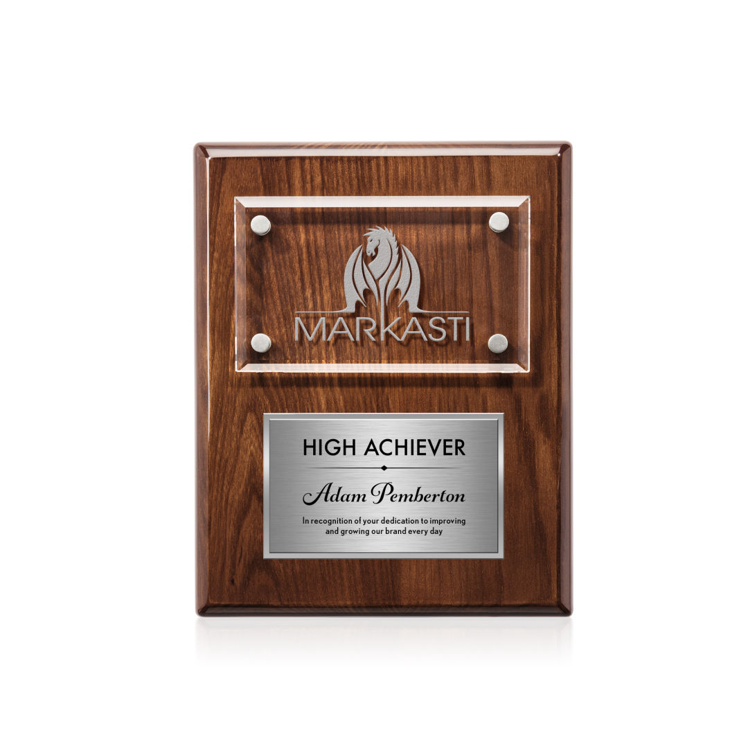 Gossamer Plaque - Walnut/Silver 10