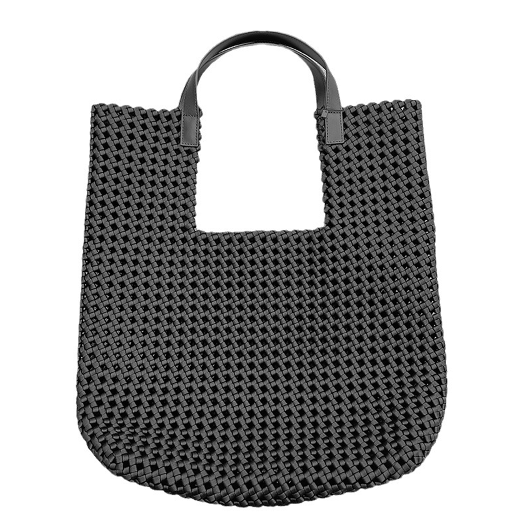 Nylon Vintage handmade large capacity openwork woven bag 4