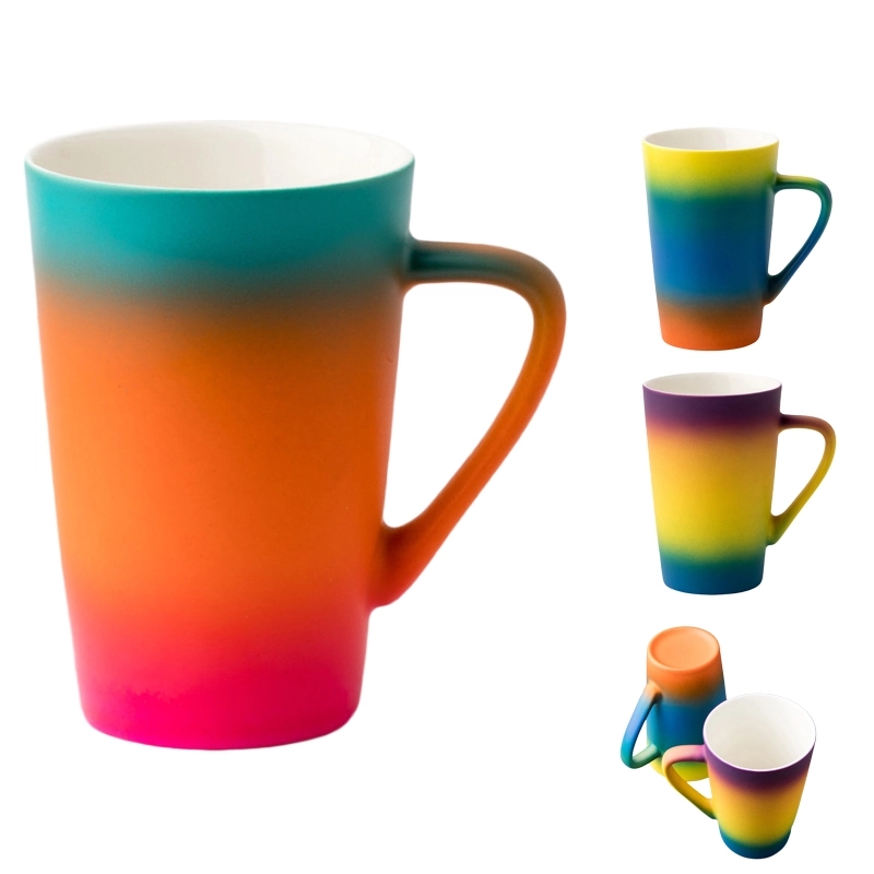 Custom 13 oz. Frosted Gradient Ceramic Mugs 4