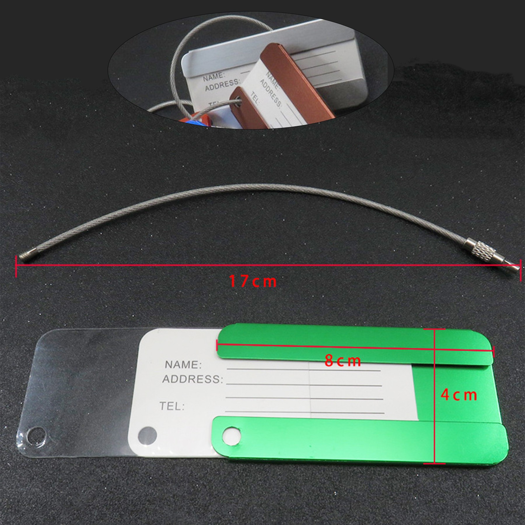 Balanced Aluminum Luggage Tag Baggage Tag 2
