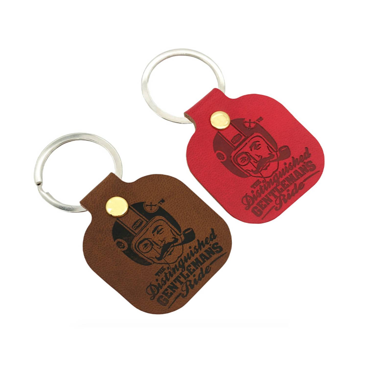 PU Leather Square Keychain 5