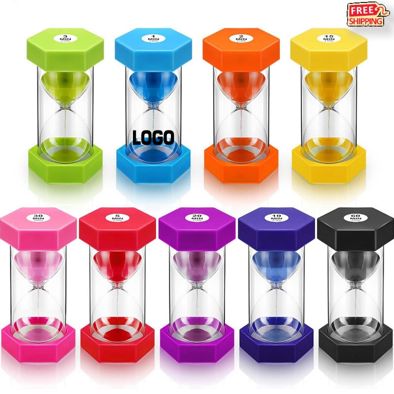 Custom Logo 30-Minute Acrylic Sand Timer Bulk for Office Kids Yoga Focus 3
