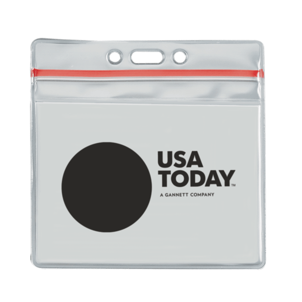 4" x 3" Printed Horizontal Vinyl Pouch with Zipper 1
