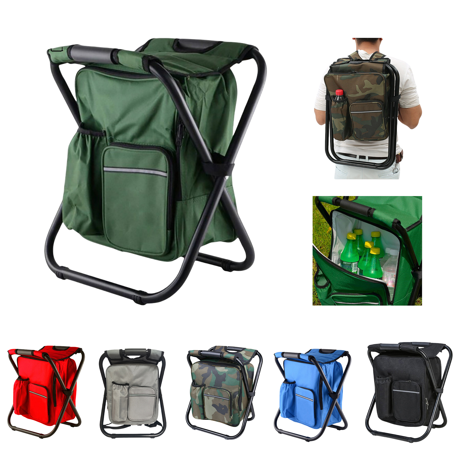 Backpack Cooler Chair Portable 3 In 1Camping Bag 2
