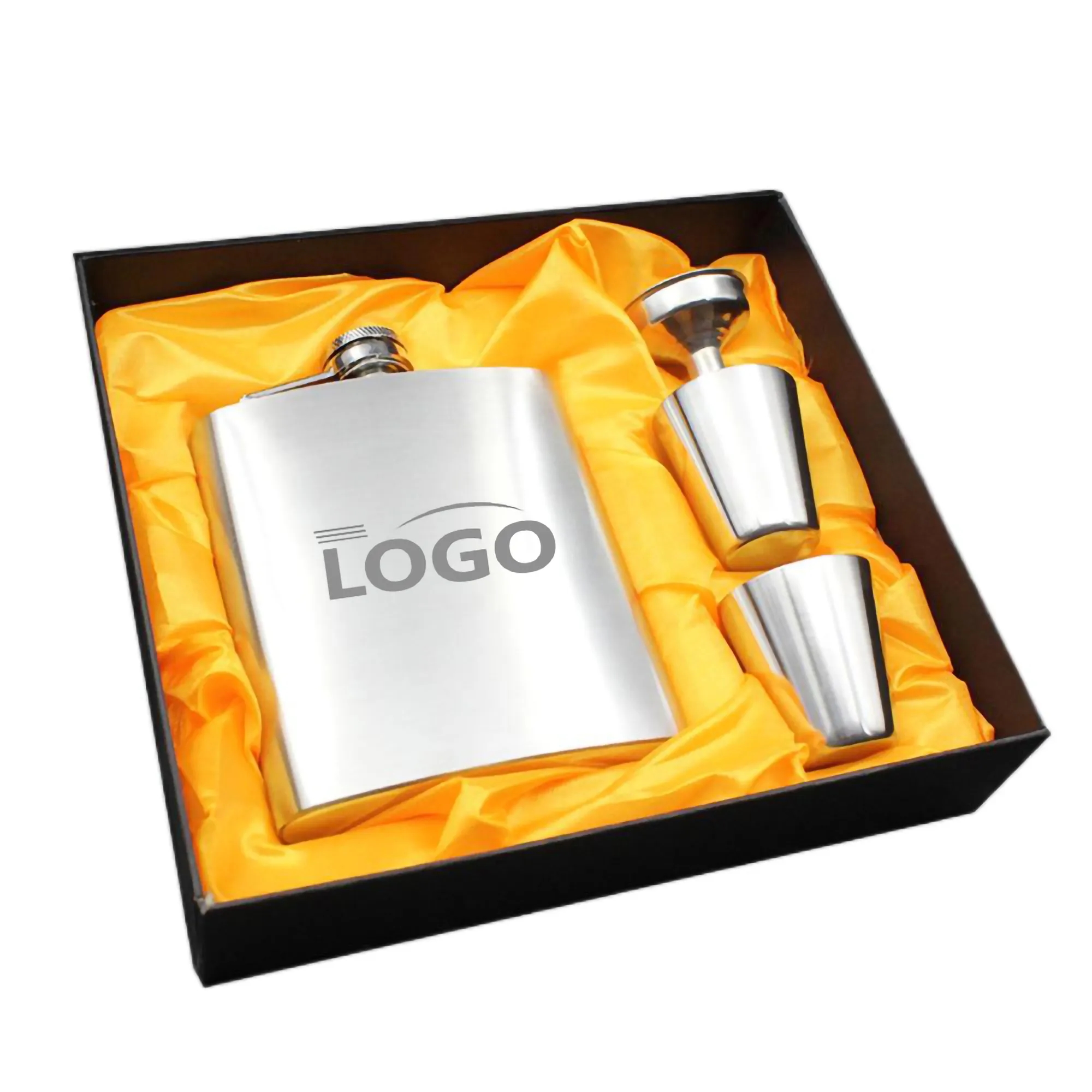 7 Oz Hip Flask For Liquor Gift Set 2