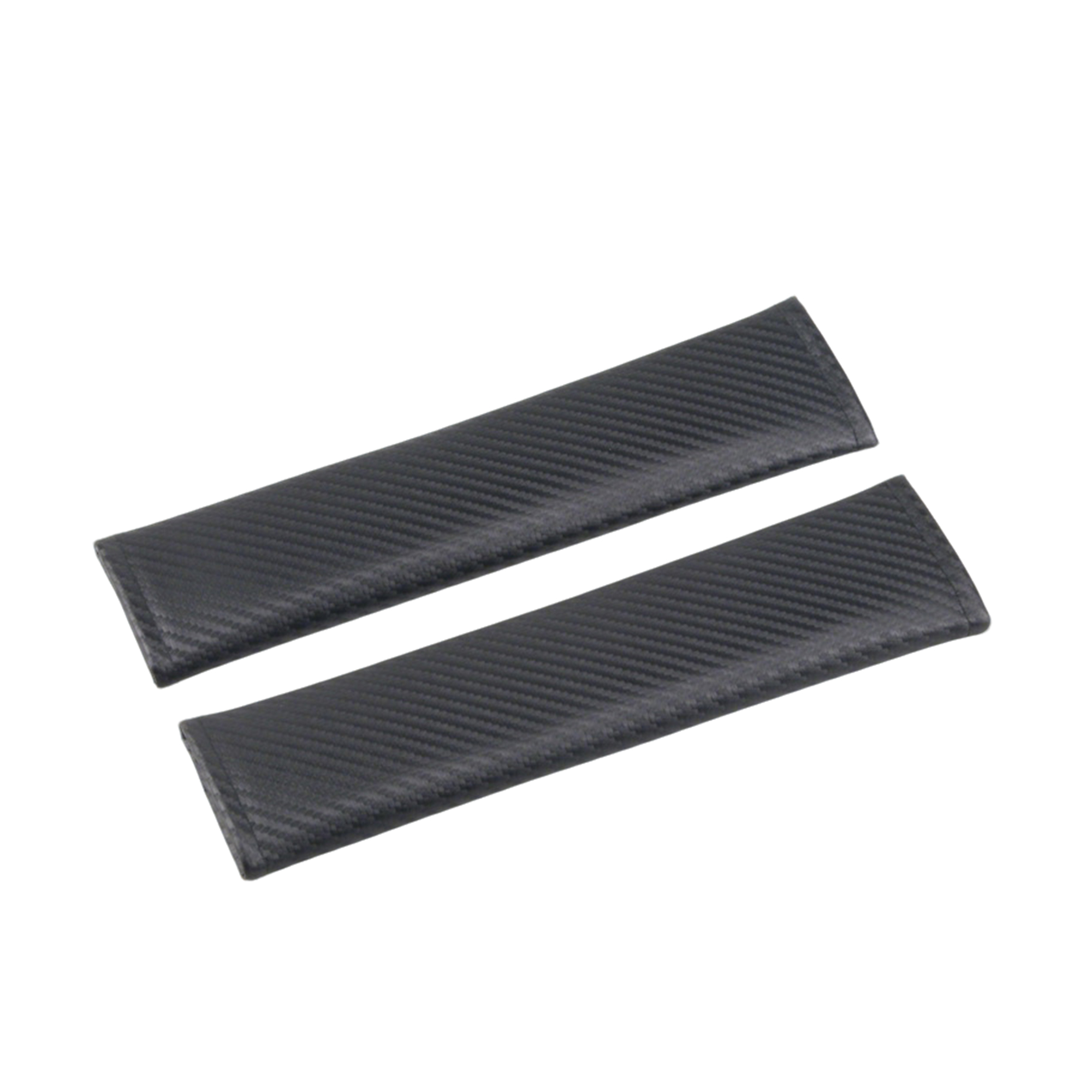 Carbon Fiber Leather Seat Belt Shoulder Pad 9.5" x 2.4" 4