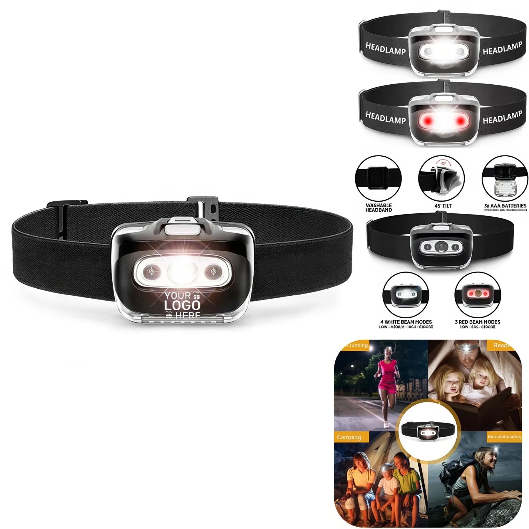 LED Flashlight Headlamp 5