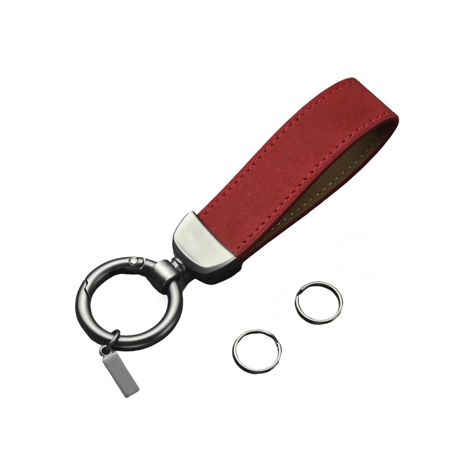 Cowhide Leather Keychain with Zinc Alloy Hardware 10