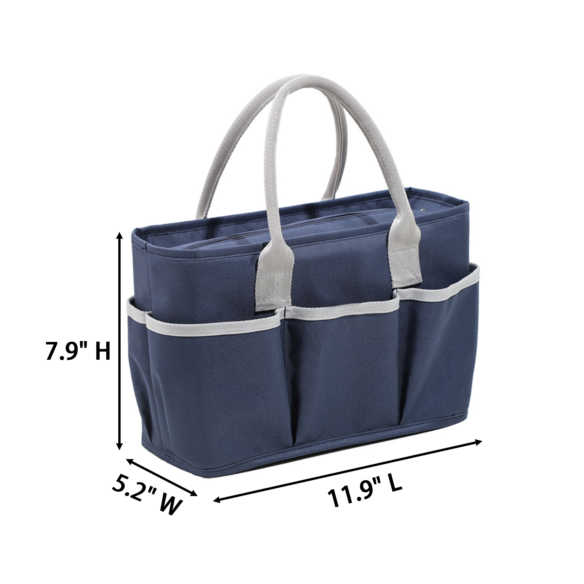 Insulated Lunch Tote 11.9" x 5.2" x 7.9" 2