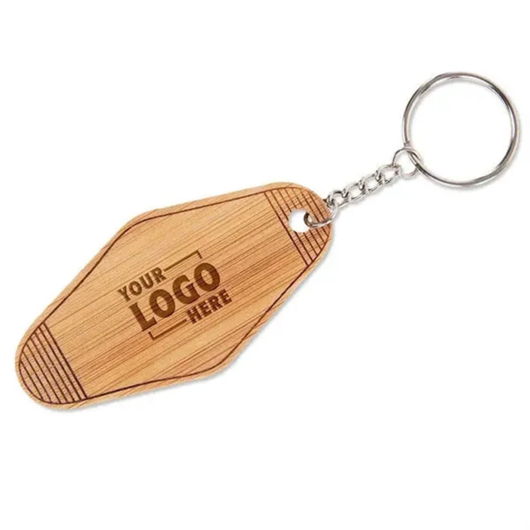 Personalized Bamboo Motel Keychain
1