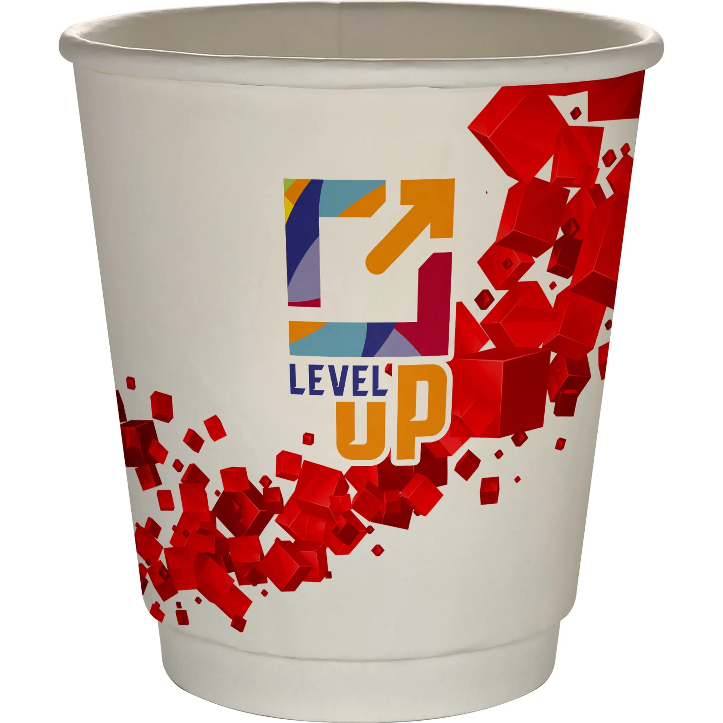10 oz Full Color Floating Cubes Insulated Paper Cup 14