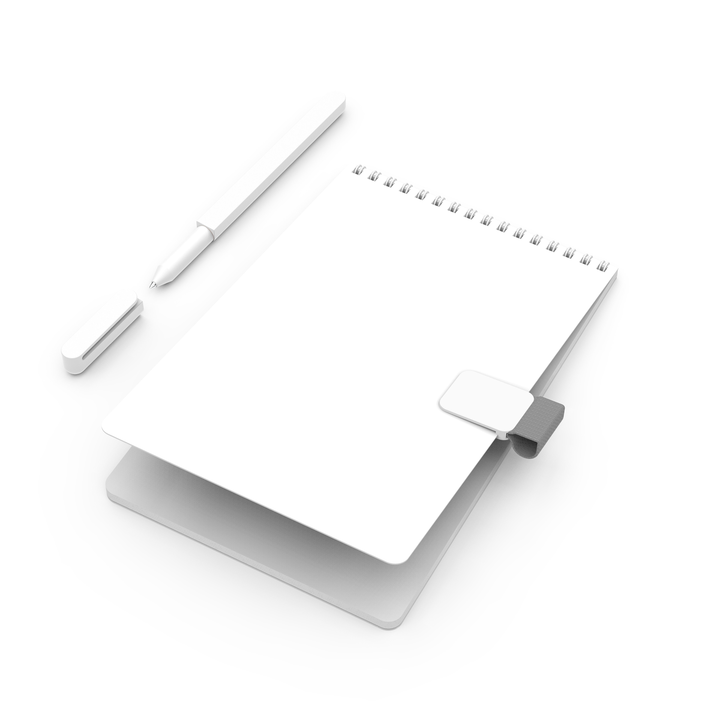 More Notes Kit: Notebook, pen and penholder set (top bound) 3