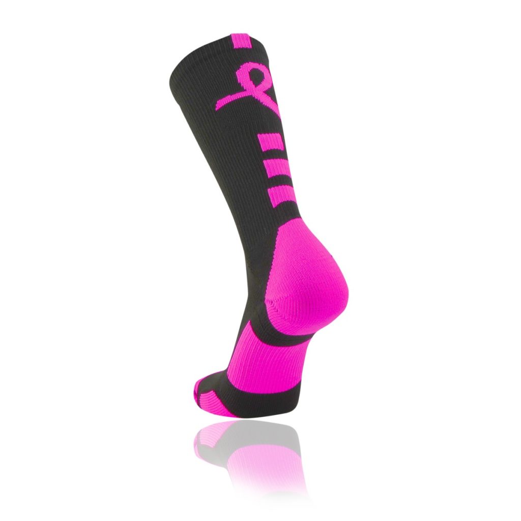 Pink Breast Cancer Awareness Crew Socks 2