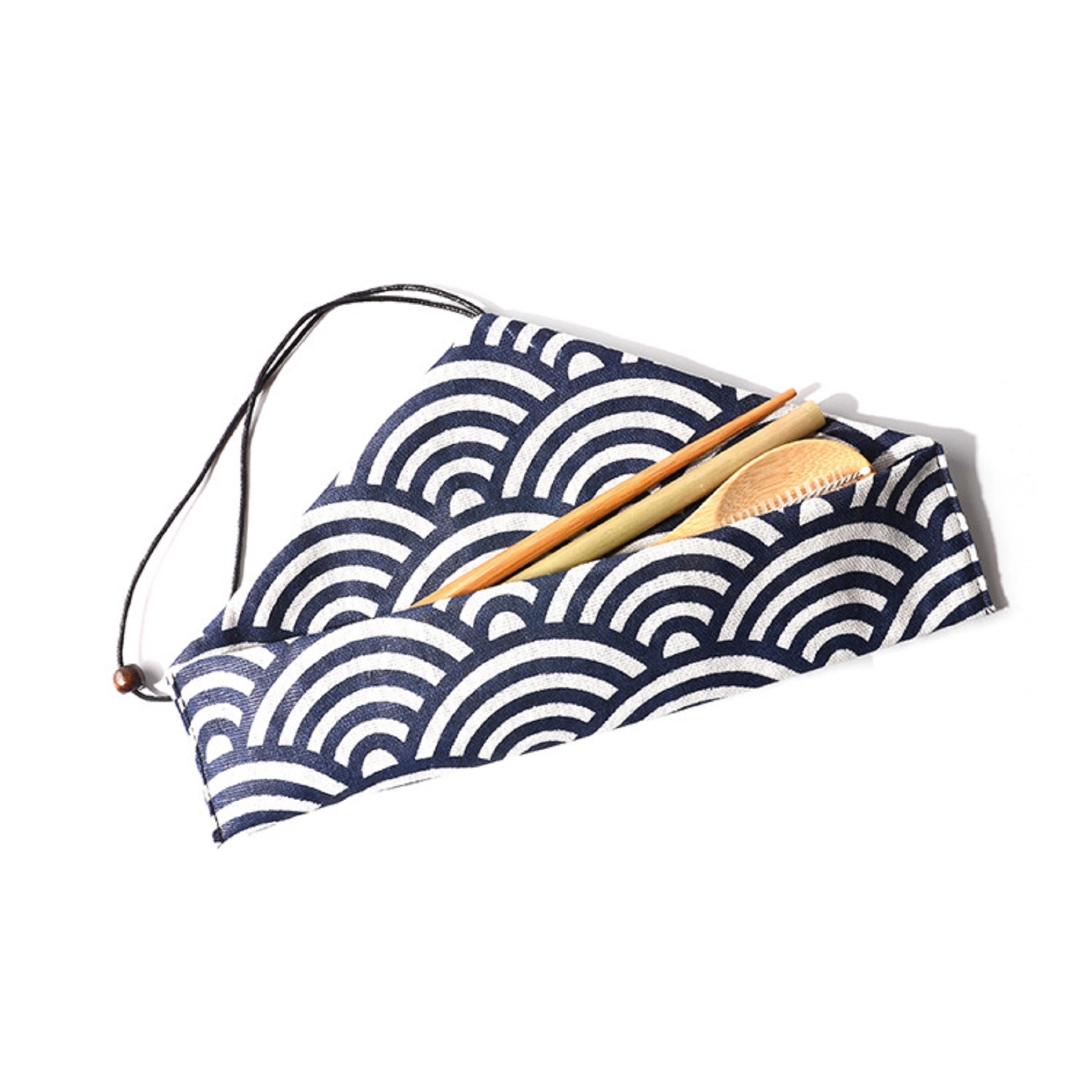 Bamboo Utensils Set with Canvas Storage Bag 10