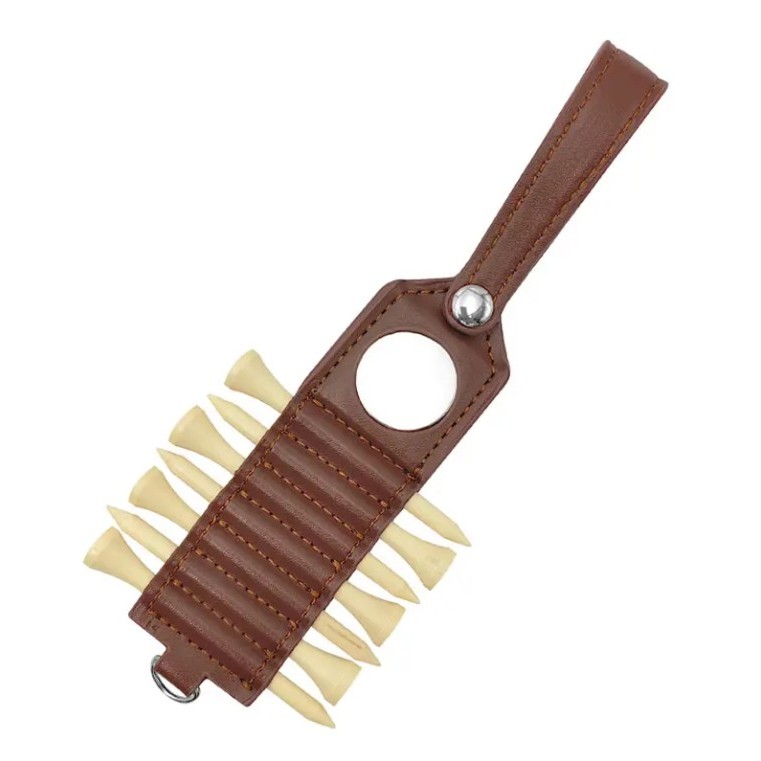 PU Leather Portable Outdoor Golf Tee Organizer Pouch 4