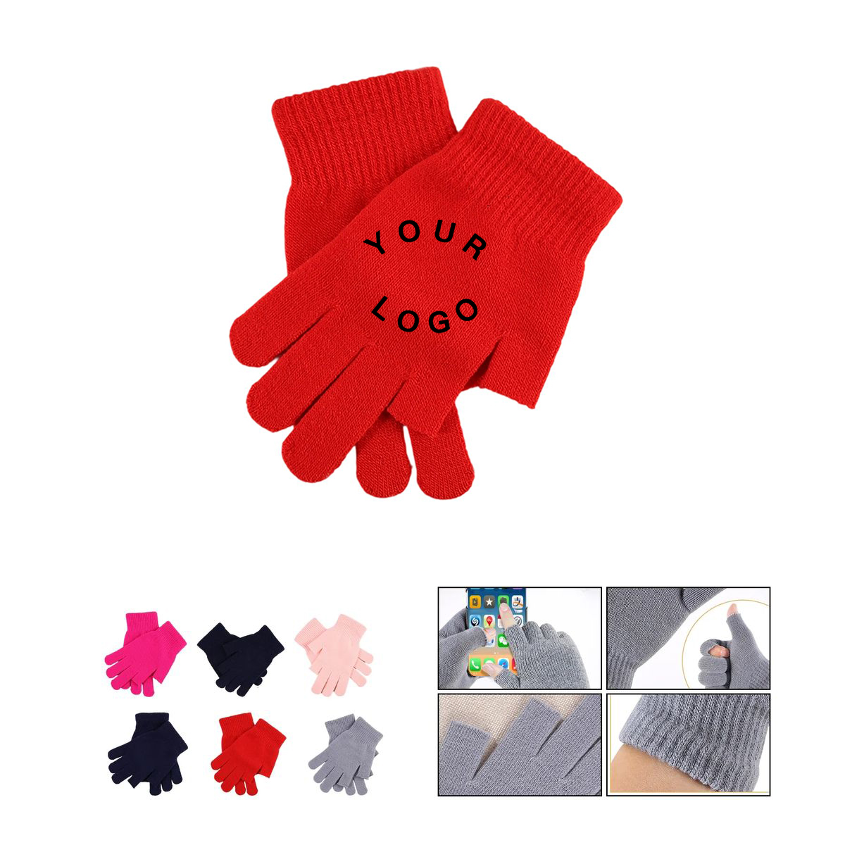 Warm Knitted Gloves with Fingerless Style 4