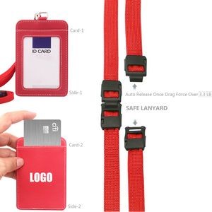 RFID Blocking PU Leather Card Holder with Lanyard 23
