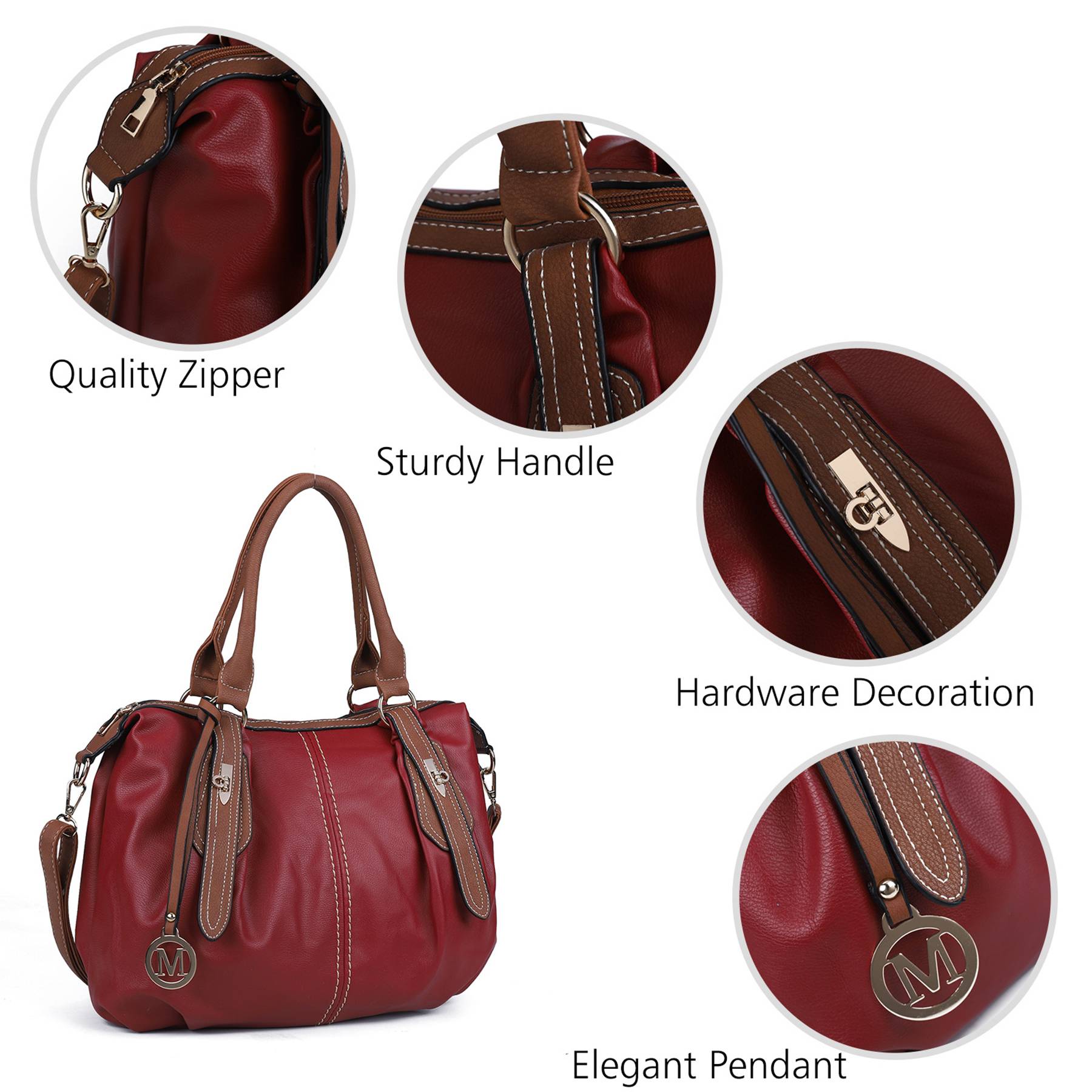 PU leather large Tote Crossbody bag for woman 6