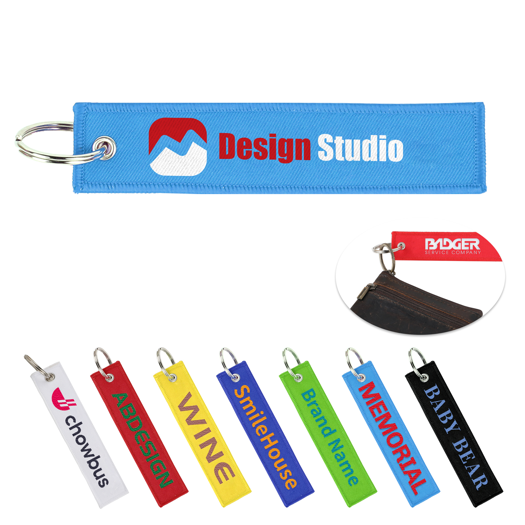 Woven Luggage Keychain Tag 10