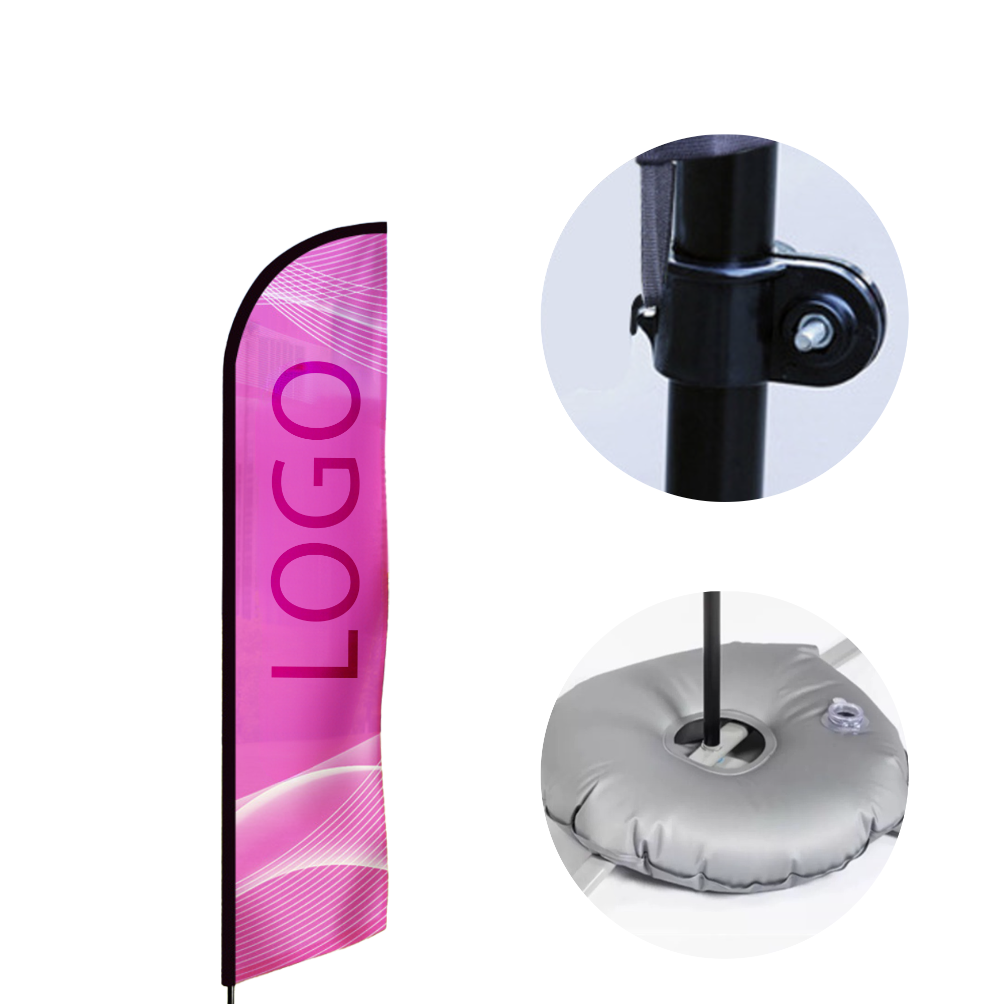 MOQ 10 PCS Sturdy Knife - Shaped Water - Filled Flag 2